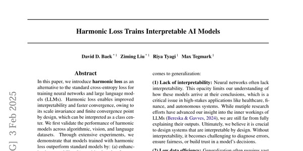 Paper Spotlight: Harmonic Loss for Interpretable AI