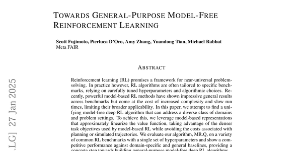 Paper Spotlight: Towards General-Purpose Model-Free Reinforcement Learning